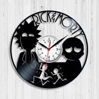 Handmade Rick and Morty V2 Vinyl Clock Wall